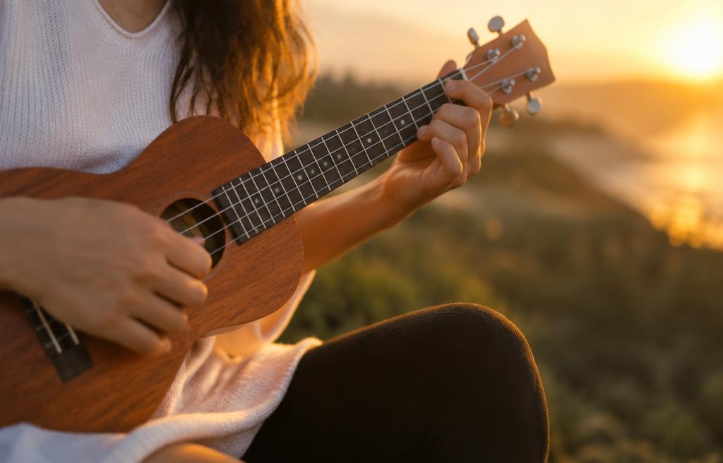 Beginner learning ukulele